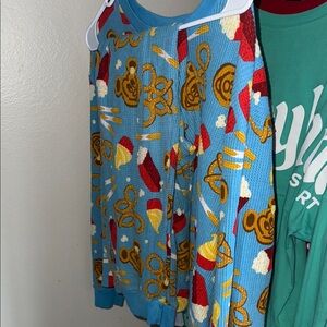 Disney Blue and Yellow Women's Pajama Set